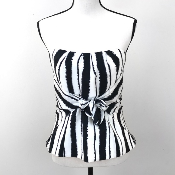 White House Black Market Tops - WHBM 100% Silk Strapless Corset Top Size 10